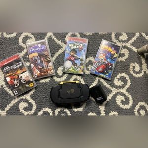 PSP 2006 model with games & nerf case.